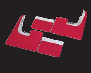 Cusco 4-Pc Universal Red Mud Flap Set - Click Image to Close